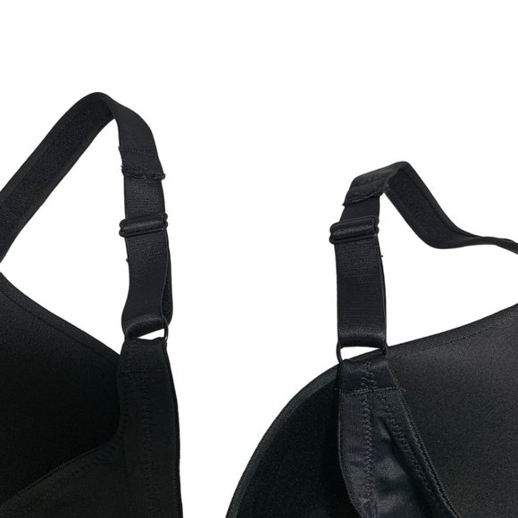 DREAMFIT Women Plus Size Full Coverage Bra Size 44DD Black Underwire Plunge - Picture 4 of 9